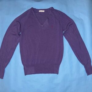 Vintage Christian Dior Actifs V-Neck Sweater Purple Size M